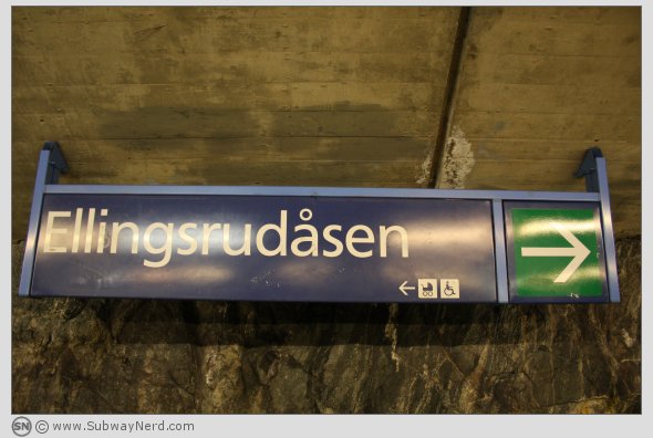 Dette er Ellingsrudåsen T-banestasjon. Foto: SN.