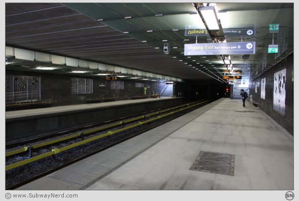 Tunneldelen av Ensjø T-banestasjon på Spor 1. Foto: SN.