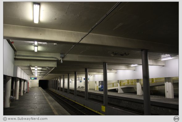 Trosterud T-banestasjon fra Spor 2. I bilderetning mot Lindeberg. Foto: SN.