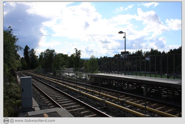 Endepunktet på Spor 1 i østlig retning. Foto: SN.