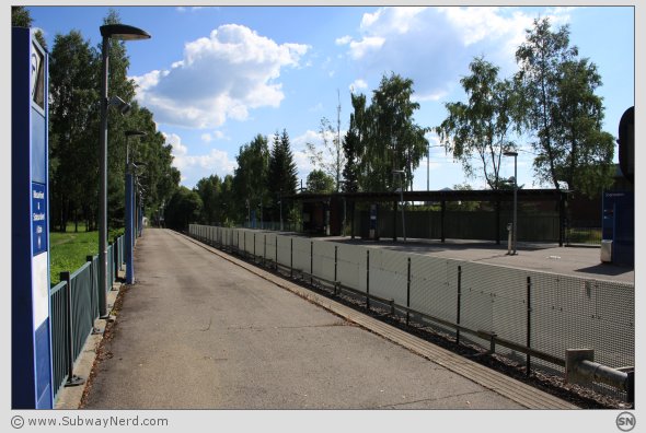 Spor 1 på Sognsvann T-banestasjon. I bilderetning mot Kringsjå. Foto: SN.