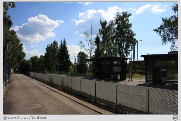 Oversiktsbilde fra Spor 1 på Sognsvann T-banestasjon. I bilderetning mot Kringsjå. Foto: SN.