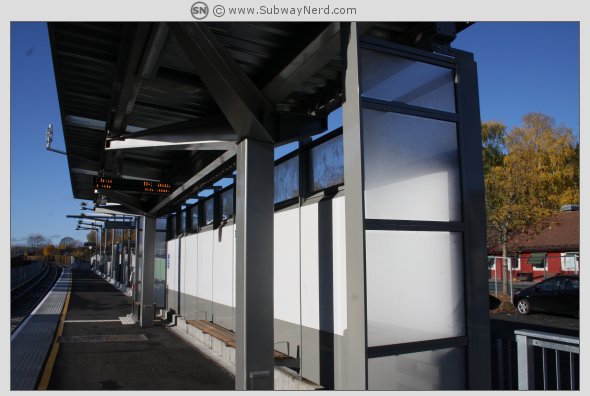 Leskuret på Spor 2. Med nesen mot Hauger. Foto: SN.