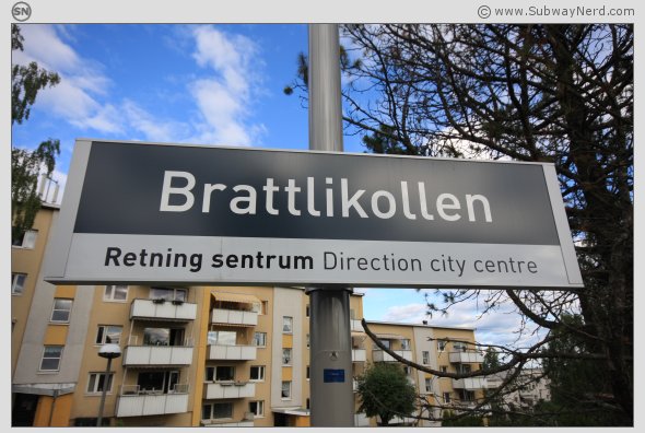 Dette er Spor 2. Brattlikollen T-banestasjon. Foto: SN.