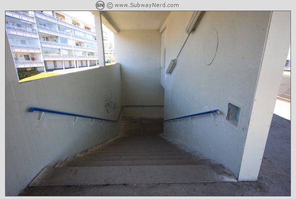 Det andre av to adkomstpunkter til/fra Spor 2. Foto: SN.